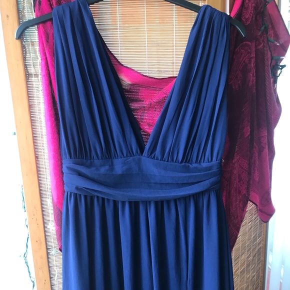 Navy gown altered for 5’3” - Picture 4 of 6